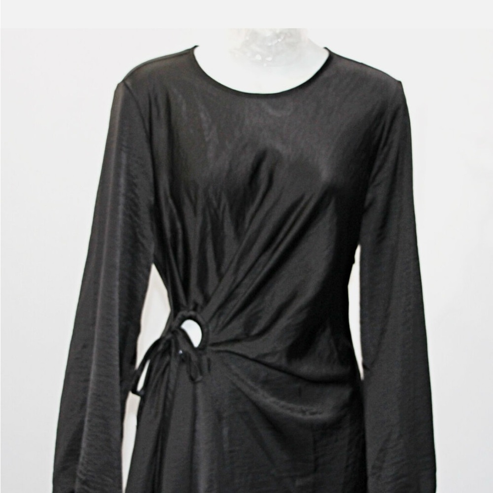 NWT House of Harlow 1960 Ruched Side Cutout CircleSatin Maxi Dress - Picture 5 of 7